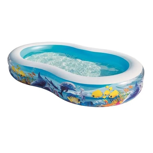 Alberca Inflable Ovalada Peces 2.6 Mts 54118 Bestway + Bomba